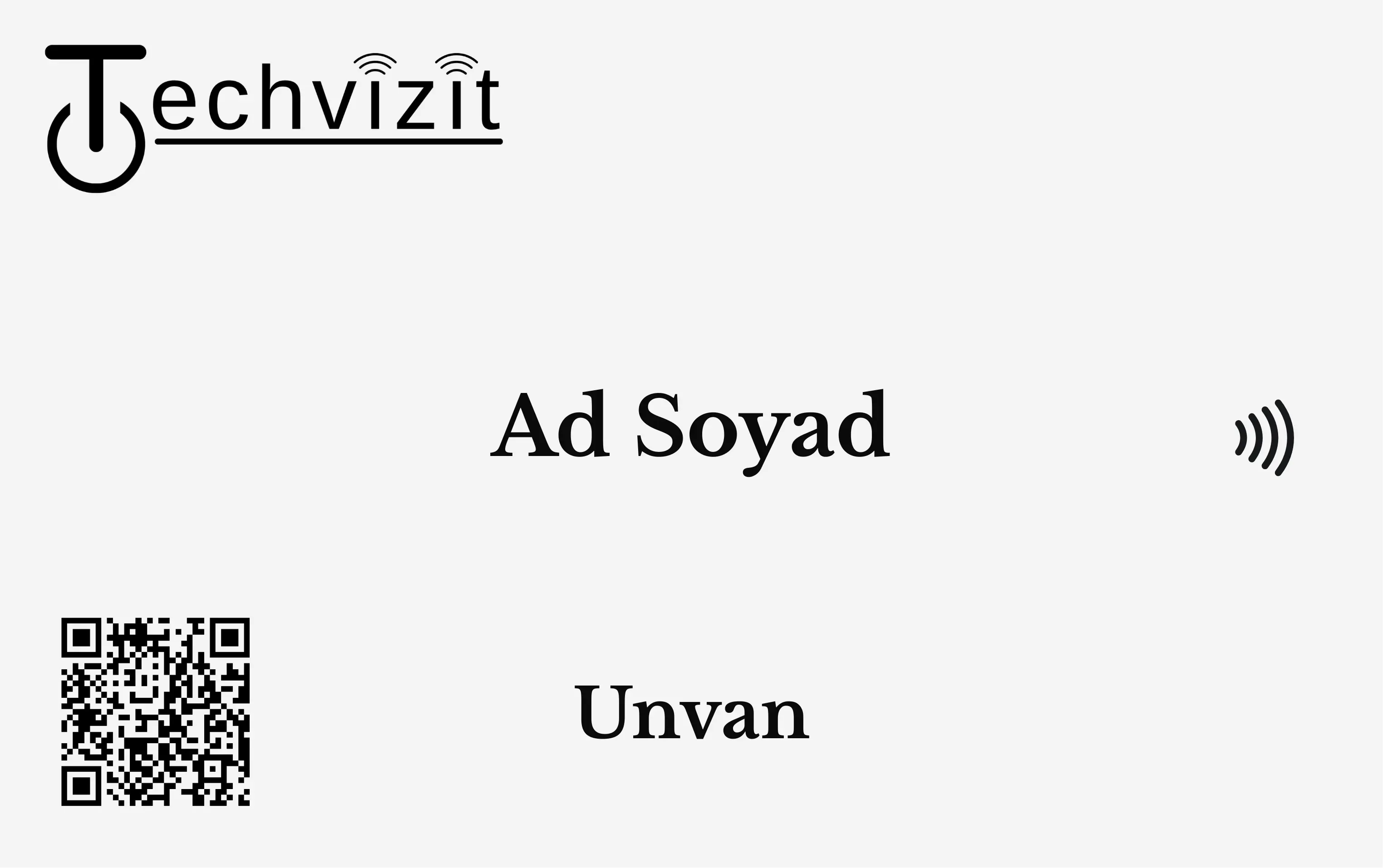 Beyaz Dijital Kartvizit Arka